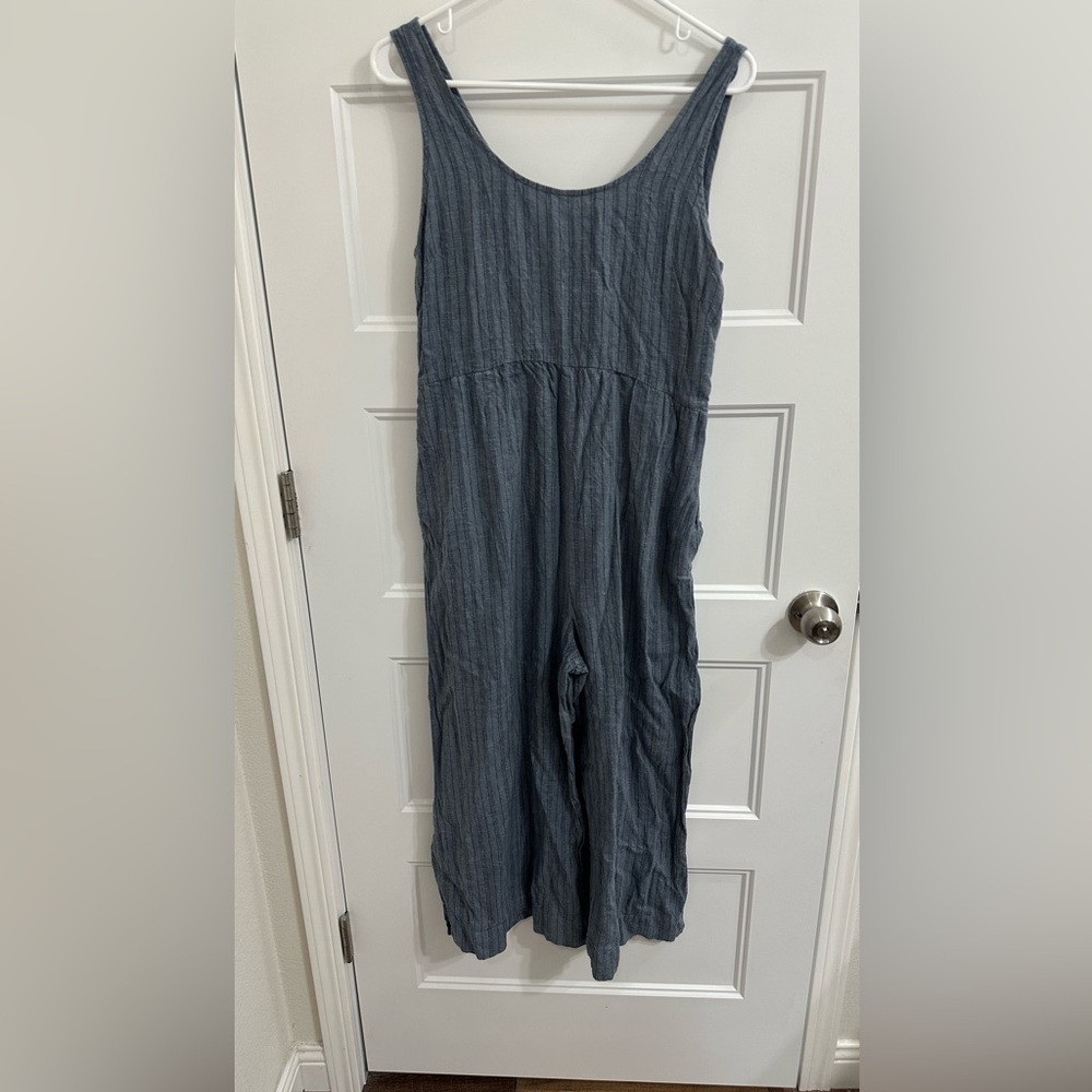 Blue Striped Jumpsuit
